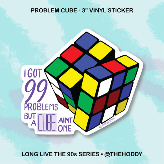 Problem Cube - 3" Vinyl Sticker