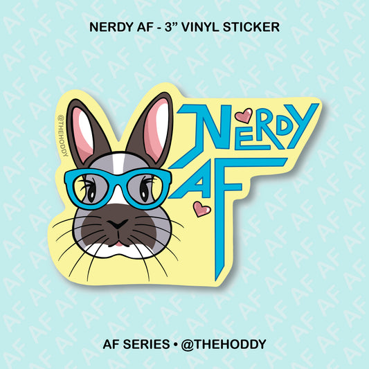 Nerdy AF - 3" Vinyl Sticker